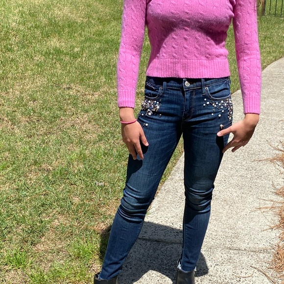 Polo Ralph Lauren Pink Cashmere Sweater girls size 12 - Picture 3 of 12